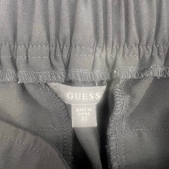 Guess Wide Leg Dress Pants with Side Stripes Womens XS Black High Waist - Picture 6 of 8